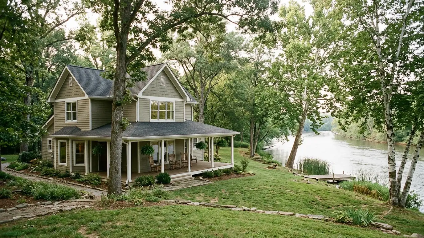 A well-kept home in Ashland City, Tennessee with clean windows on a quiet street