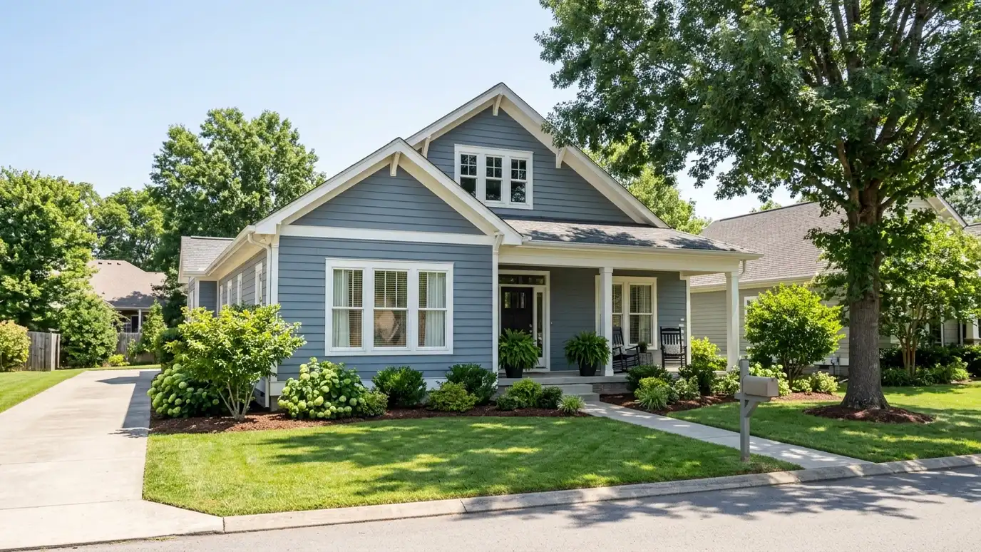 A well-kept home in Dickson, Tennessee with clean windows on a quiet street
