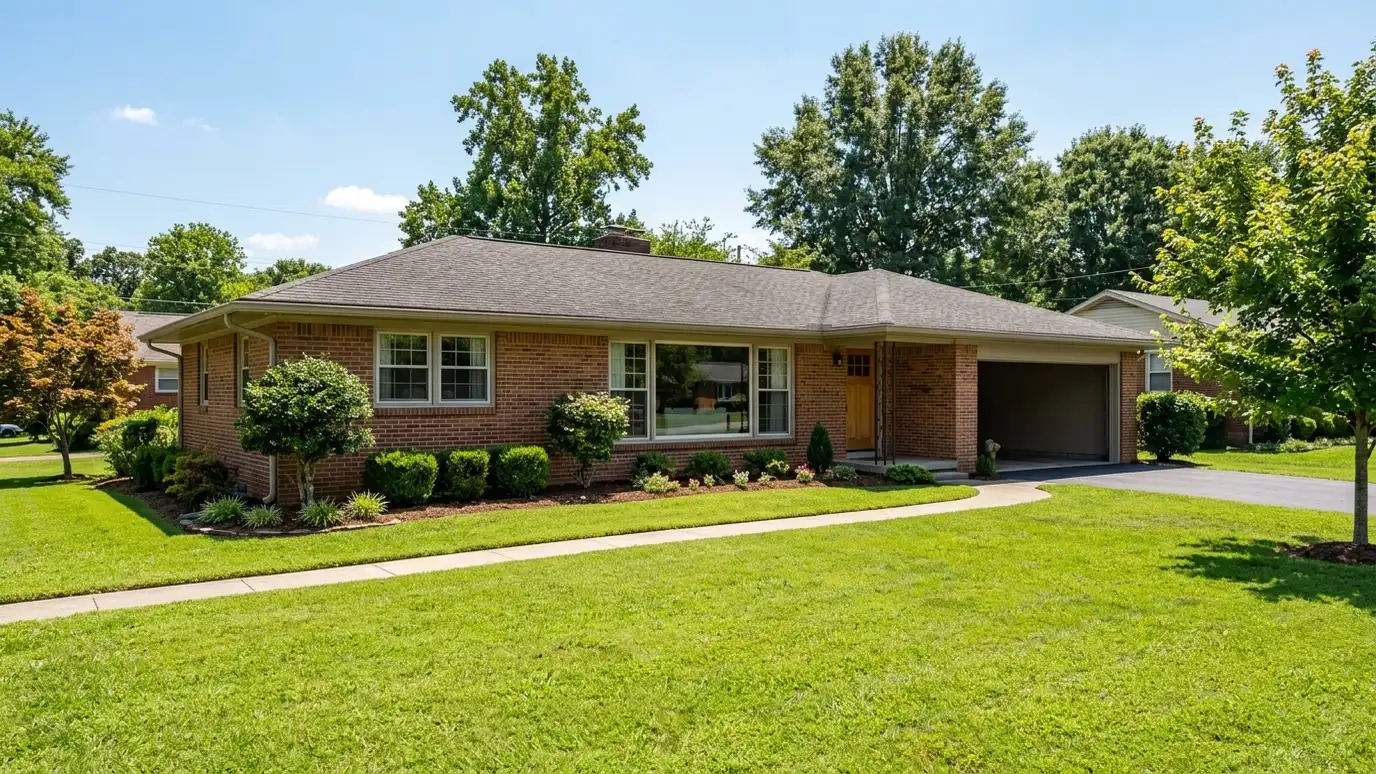 A well-kept home in Donelson, Tennessee with clean windows on a quiet street