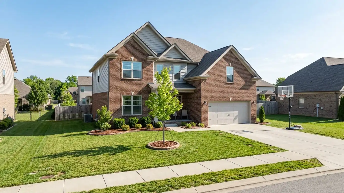A well-kept home in Murfreesboro, Tennessee with clean windows on a quiet street