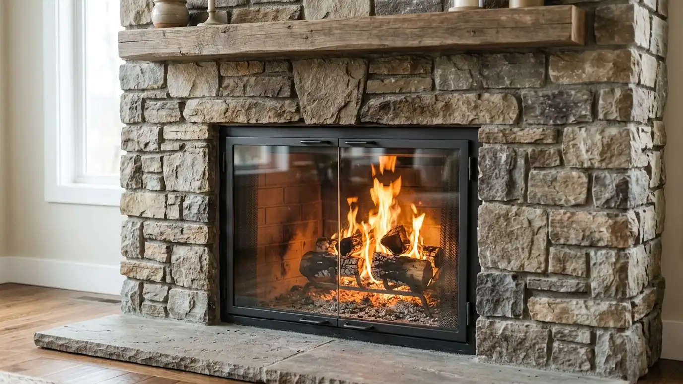 Fireplace Glass Doors and Screens | Music City Glass Fireplace Glass Doors and Screens in Nashville and Middle Tennessee
