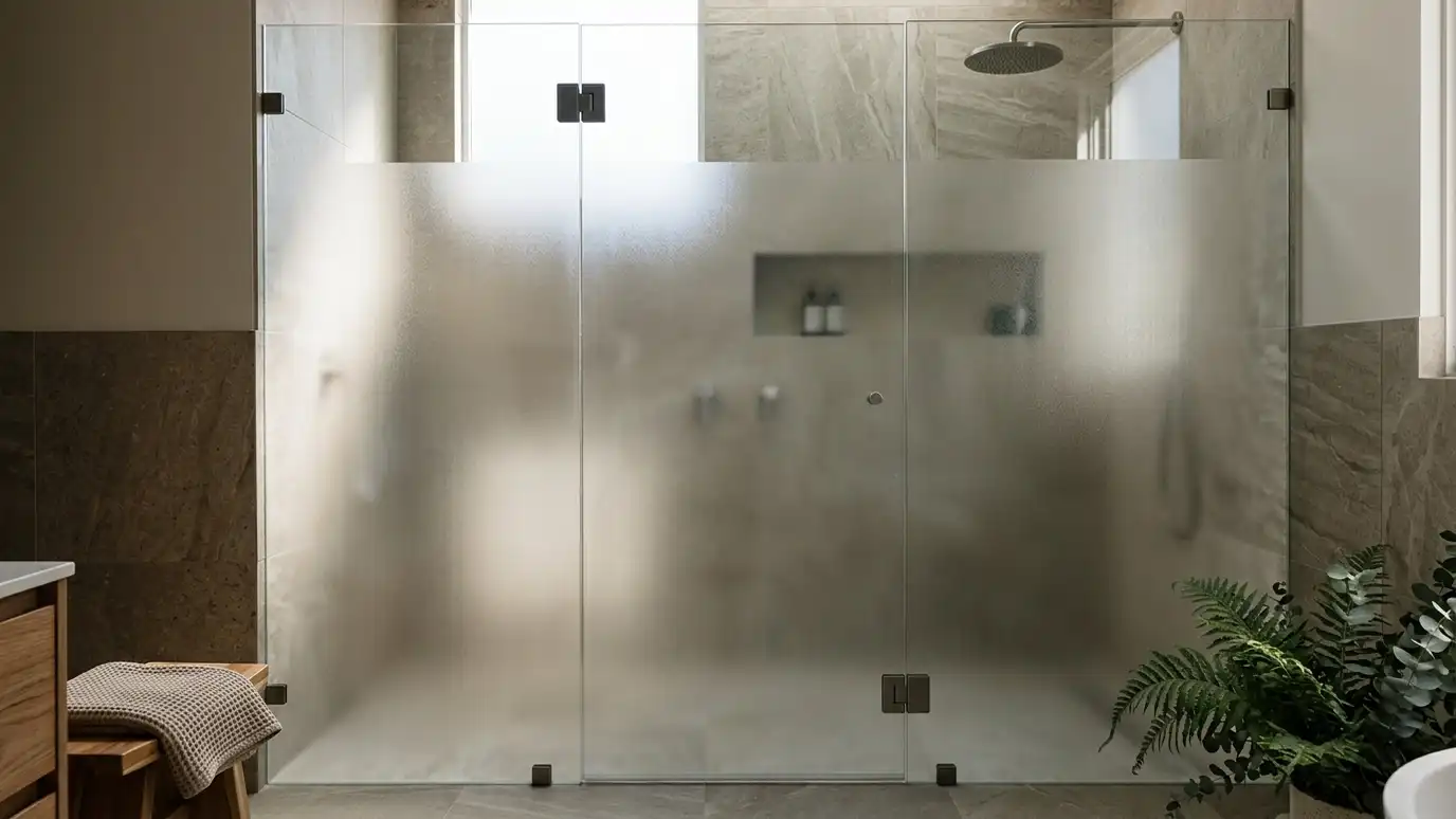 Frosted and Textured Shower Glass in Nashville and Middle Tennessee